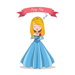 Illustration of a beautiful sleeping princess