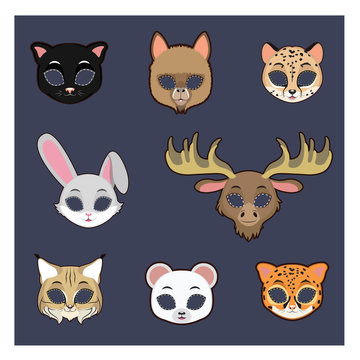Collection of animal masks for Halloween and various festivities #3
