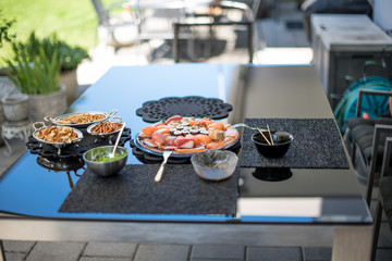 Sushi lunch at terrace 