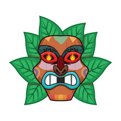 Angry tiki head