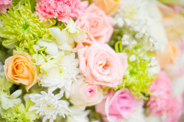 wedding bouquet with rose bush