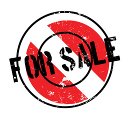 For Sale rubber stamp. Grunge design with dust scratches. Effects can be easily removed for a clean, crisp look. Color is easily changed.