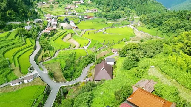 棚田で空撮