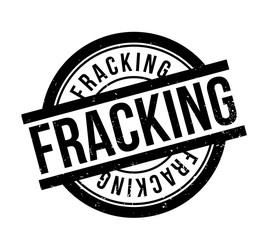 Fracking rubber stamp. Grunge design with dust scratches. Effects can be easily removed for a clean, crisp look. Color is easily changed.