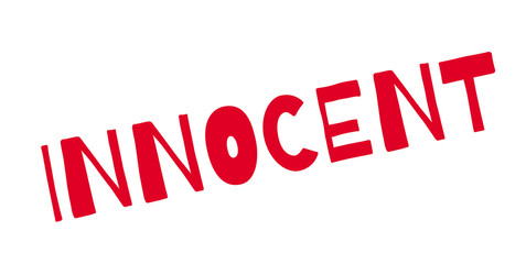 Innocent rubber stamp. Grunge design with dust scratches. Effects can be easily removed for a clean, crisp look. Color is easily changed.