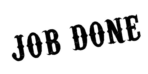 Job Done rubber stamp. Grunge design with dust scratches. Effects can be easily removed for a clean, crisp look. Color is easily changed.