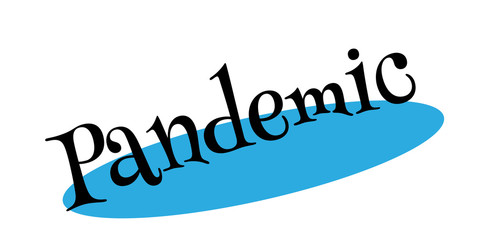 Pandemic rubber stamp. Grunge design with dust scratches. Effects can be easily removed for a clean, crisp look. Color is easily changed.