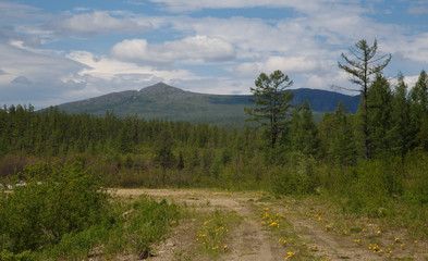 landscape with mountains