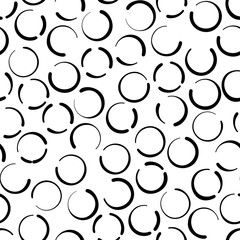 Hand drawn seamless pattern isolated on white.