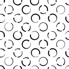 Hand drawn seamless pattern isolated on white.