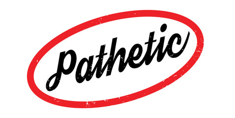 Pathetic rubber stamp. Grunge design with dust scratches. Effects can be easily removed for a clean, crisp look. Color is easily changed.