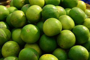 Lime Citrus Fruits on display at Fruit Market
