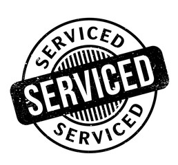 Serviced rubber stamp. Grunge design with dust scratches. Effects can be easily removed for a clean, crisp look. Color is easily changed.