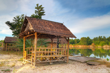 Tropical Bungalow at the river in Thailand