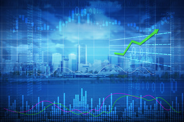 Business stock market background