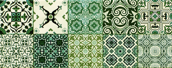 Ceramic, marble tiles with an abstract mosaic pattern for interior decoration