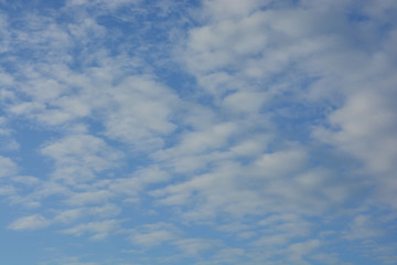 white fluffy clouds in the blue sky