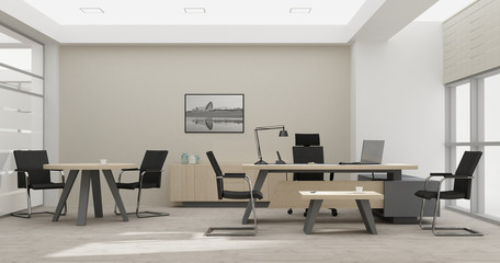 Fototapeta na wymiar VIP office furniture 3D rendering