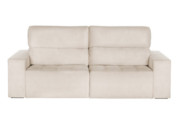 modern white fabric couch sofa  isolated