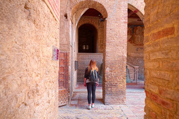 Fototapeta na wymiar Historical center of the medieval village of San Gimignano, Tuscany
