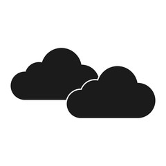 clouds icon over white background vector illustration