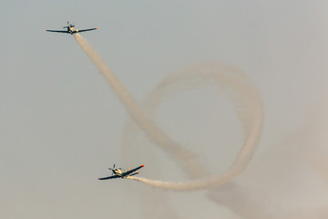 Orlik (Poland) aerobatic display team at Air Show Radom 2017 event in Radom, Poland