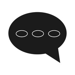 speech bubble icon over white background vector illustration