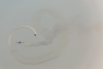 Orlik (Poland) aerobatic display team at Air Show Radom 2017 event in Radom, Poland