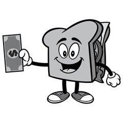 Sandwich with Dollar Illustration