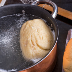 original Bohemian dumplings preparation.