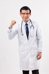 confident strong successful male doctor