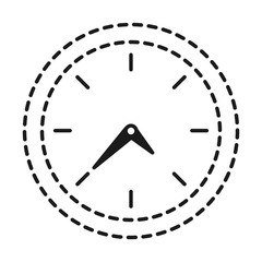 clock icon over white background vector illustration