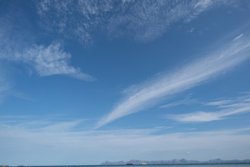 Blue sky with cirrus clouds