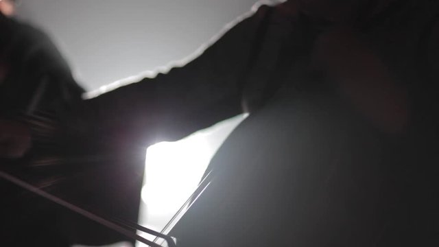 The musician plays the drums