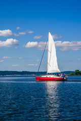 Sailing Boat on the River.