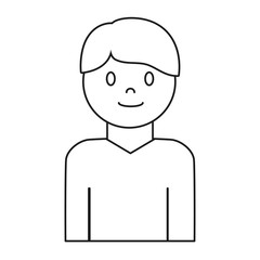 avatar man icon over white background vector illustration