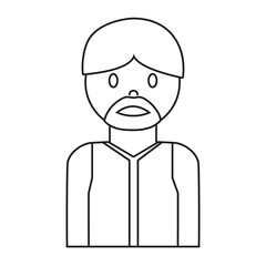 cartoon plumber man icon over white background vector illustration