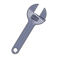 wrench icon over white background vector illustration
