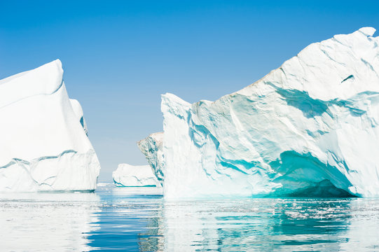 Icebergs in the Ilulissat icefjord, Greenland