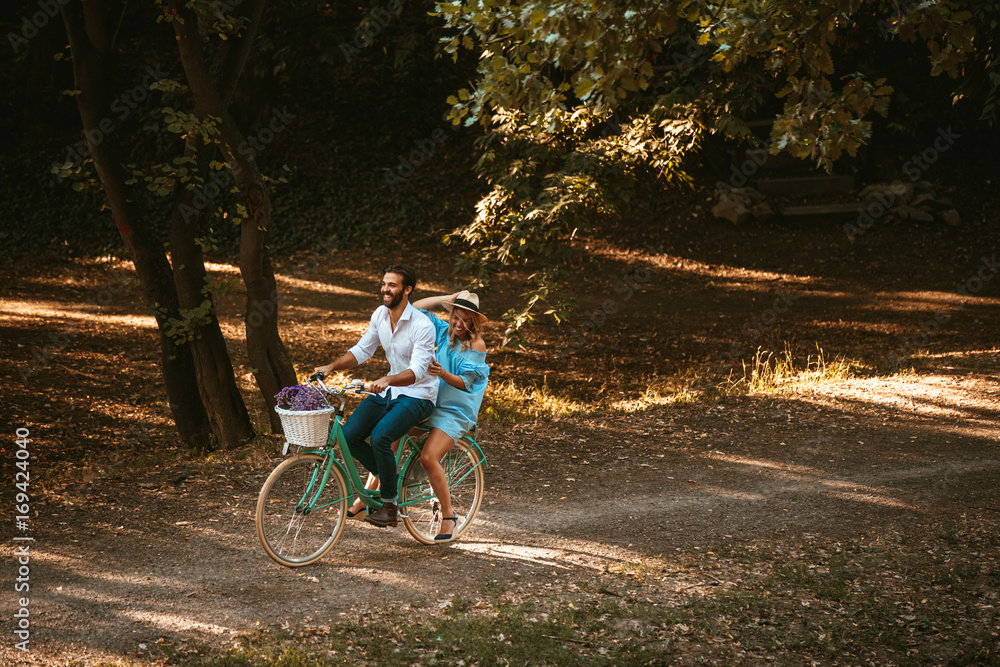 Poster Riding a bike