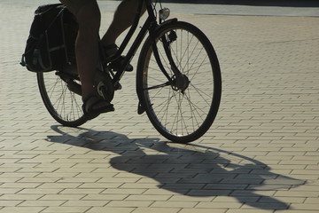 Bike and his shadow