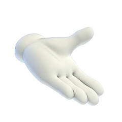 Cartoon hands set - taking or giving hand 3d rendering