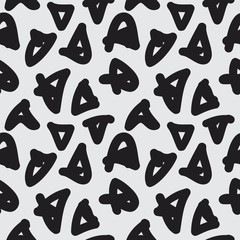 Obraz premium Hand drawn triangular doodle shapes seamless vector pattern. Decorative repeated background for print, textile, t-shirt, fabric, wallpaper, home decor, packaging, wrapping, or web use.
