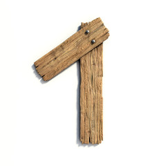 Wood font, plank font number 1