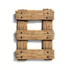 Wood font, plank font number 8