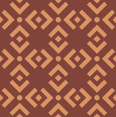 Seamless asian pattern with geometric elements