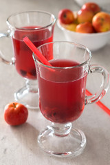 Fresh berry compote. Berry jelly in a glass