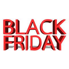 3d Black friday text