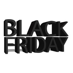3d Black friday text