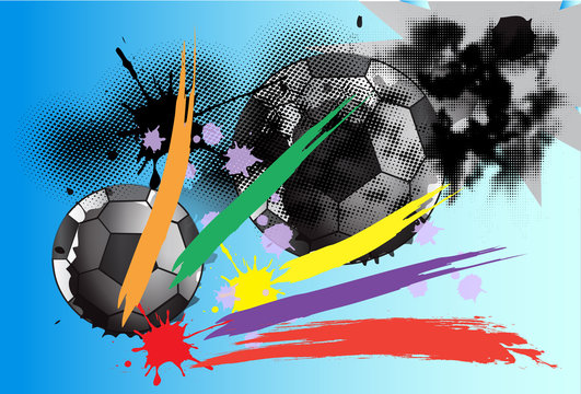 football art action brush colorful